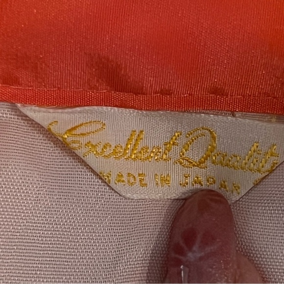 Embroidered Authentic Japanese Kimono, silk, neon orange, very unique, One size - Picture 3 of 6